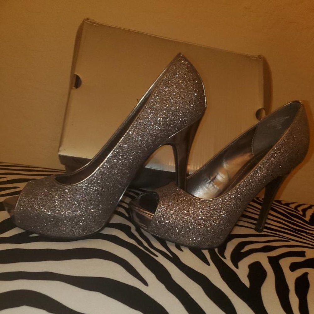 Silver Stilleto Pumps